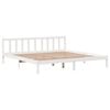 vidaXL Massivholzbett ohne Matratze Wei&szlig; 200x200 cm Kiefernholz