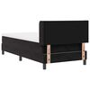 vidaXL Boxspringbett mit Matratze Schwarz 200 x 90 cm Samt