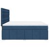 vidaXL Boxspringbett mit Matratze Blau 180x200 cm Stoff