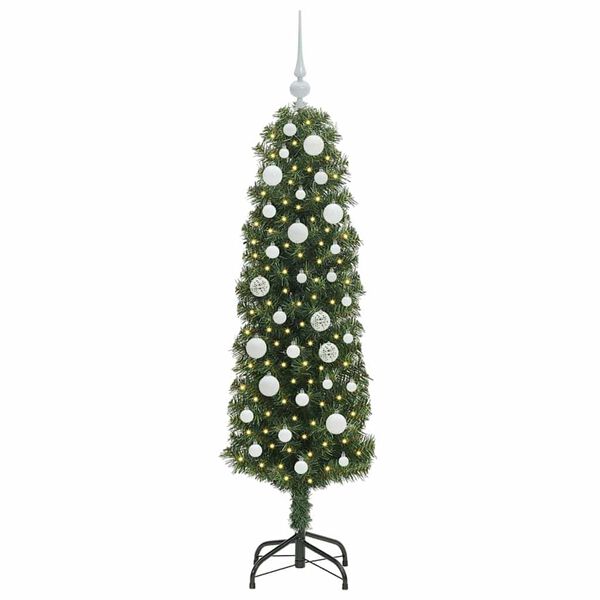 vidaXL Künstlicher Weihnachtsbaum mit 150 LEDs mit Ständer Grün 150 cm