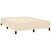 vidaXL Bettgestell ohne Matratze Creme 140x190 cm Stoff