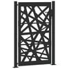 vidaXL Gartentor Schwarz 100x150 cm Stahl Leichtes Design