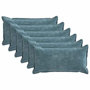 vidaXL Kissenbezug 6 pcs HOUTEN Blau 40 x 80 cm Chenille-Stoff