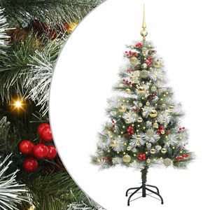 vidaXL K&uuml;nstlicher Weihnachtsbaum Gr&uuml;n und Wei&szlig; 120 cm