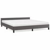 vidaXL Bettgestell mit Kopfteil ohne Matratze Grau 160x200 cm