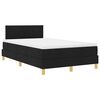 vidaXL Boxspringbett mit Kissen Schwarz 120 x 200 cm Stoff