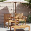 vidaXL Outdoor-Stühle Braun 152 x 63 x 89 cm Teak-Massivholz