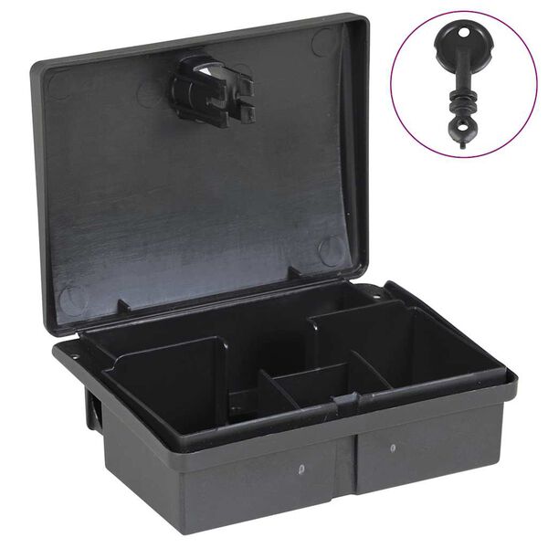 vidaXL Mausefallen 20 Stk. Schwarz 13x10x4 cm