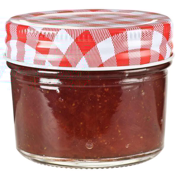 vidaXL Marmeladengl&auml;ser mit Wei&szlig;en/Roten Deckeln 24 Stk. 110 ml