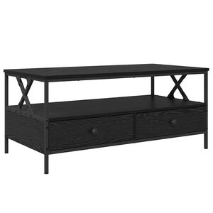 vidaXL Couchtisch Schwarz Eichen-Optik 100 x 51 x 45 cm Holzwerkstoff