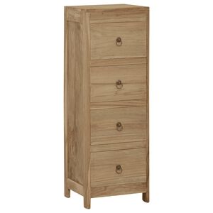 vidaXL Kommode 30x30x90 cm Massivholz Teak