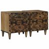 vidaXL Nachttisch 2 pcs Braun 40 x 33,5 x 46 cm Massivholz Mango