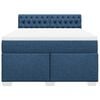 vidaXL Boxspringbett mit Matratze Blau 140x190 cm Stoff