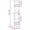 vidaXL Highboard Altholz 35 x 37 x 142 cm Holzwerkstoff