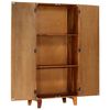 vidaXL Highboard Handgeschnitzt 85x45x180 cm Altholz Massiv