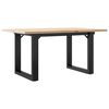 vidaXL Couchtisch O-Gestell 80x50x40cm Massivholz Kiefer und Stahl