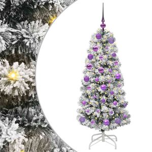 vidaXL K&uuml;nstlicher klappbarer Weihnachtsbaum Gr&uuml;n und Wei&szlig; 120 cm