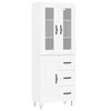 vidaXL Highboard Wei&szlig; 69,5x34x180 cm Holzwerkstoff