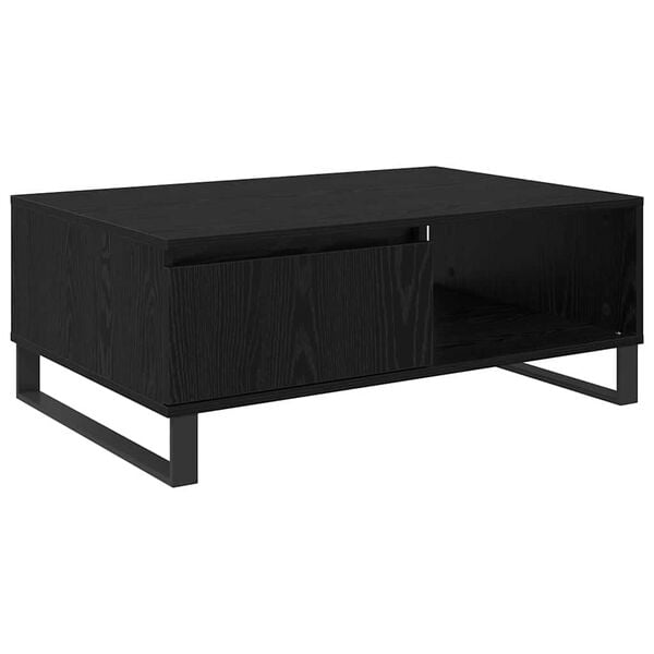 vidaXL Couchtisch Schwarz Eichen-Optik 90 x 60 x 35 cm Holzwerkstoff