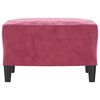 vidaXL Fußhocker Weinrot 60x50x41 cm Samt
