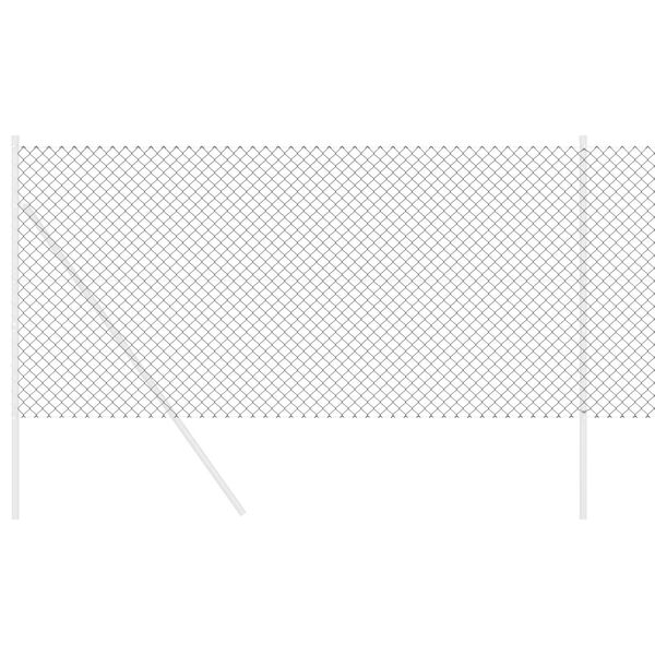 vidaXL Kettenzaun Grau 25 x 1,4 m Stahl
