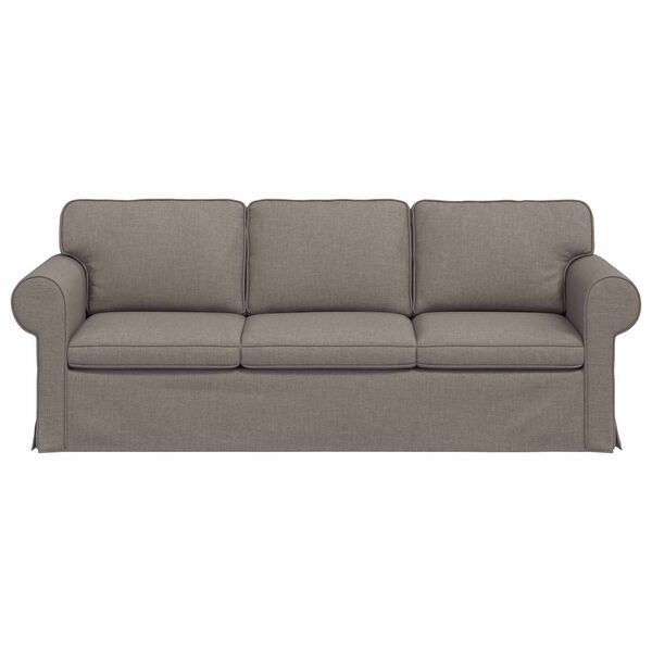 vidaXL Sofa Taupe 215 x 82 x 80 cm Stoff
