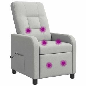 vidaXL Massage Relaxsessel Wolkengrau Stoff