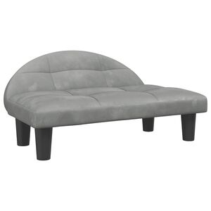 vidaXL Hundebett Hellgrau 70x52x30 cm Samt