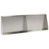 vidaXL St&uuml;tzmauer 2 stk. 60 x 12 x 40 cm Edelstahl Silber
