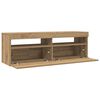vidaXL TV-Schrank mit LED Artisan-Eiche 120x35x40 cm Holzwerkstoff