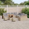 vidaXL Garten-Sofa-Set mit Kissen 13 pcs Beige Poly Rattan