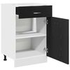 vidaXL H&auml;ngeschrank mit Regal Schwarz Eichen-Optik 50 x 46 x 81,5 cm