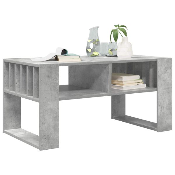 vidaXL Couchtisch Beton Grau 92 x 49,5 x 45 cm Holzwerkstoff