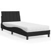 vidaXL Bett mit Matratze "Hanko" Schwarz 90x190 cm Samt
