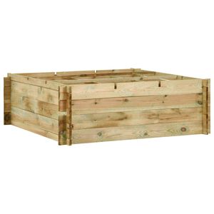 vidaXL Pflanzk&uuml;bel Hochbeet Kiefernholz Impr&auml;gniert 120x120x40 cm