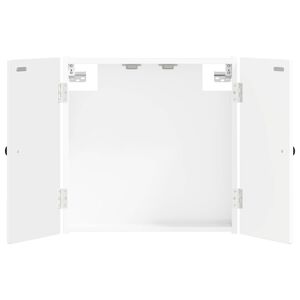 vidaXL Dartboard Schrank BREDA Hochglanz Wei&szlig; 52,5 x 10,5 x 53,5 cm