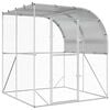 vidaXL H&uuml;hnerunterkunft Silber 200 x 200 x 215 cm Verzinkter Stahl