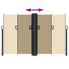 vidaXL Seitenmarkise Ausziehbar Beige 160x1000 cm