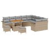 vidaXL Garten-Sofa-Set 12 stk. 11-Sitzanzahl Beige und Hellgrau