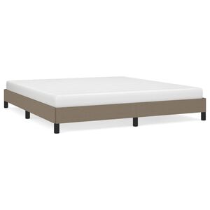vidaXL Bettgestell ohne Matratze Taupe 180x200 cm Stoff