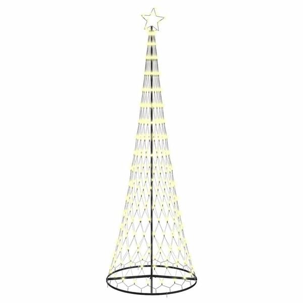 vidaXL LED-Weihnachtsbaum Warmes Weiß 100,5 x 100,5 x 302,5 cm Metall
