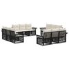 vidaXL Gartensofa-set 12 stk. Schwarz Poly-Rattan