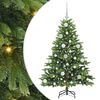 vidaXL K&uuml;nstlicher Weihnachtsbaum mit 150 LEDs Gr&uuml;n 120 cm PE und PVC