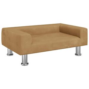 vidaXL Hundebett Braun 70x45x26,5 cm Samt