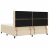 vidaXL Boxspringbett mit Matratze Creme 200 x 200 cm Stoff