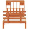 vidaXL Massivholzbett mit Regal ohne Matratze Wachsbraun 100x200 cm