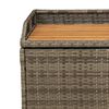 vidaXL Bank mit Stauraum Grau 100x50x52 cm Poly Rattan Akazienholz