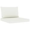 vidaXL 10-tlg. Garten-Lounge-Set mit Kissen Creme