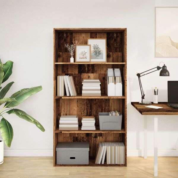 vidaXL B&uuml;cherregal Altholz-Optik 80x30x152 cm Holzwerkstoff