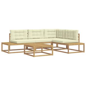 vidaXL Outdoor-Sofagarnitur mit Kissen Wei&szlig; 79 x 79 x 37 cm Polyester